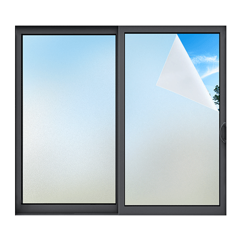 Modouyu Frosted Glass Privacy Film, Window Anti-Peeping Sticker, 0.6*5m Adhesive Backing, Easy to Remove, Bathroom Toilet Sticker