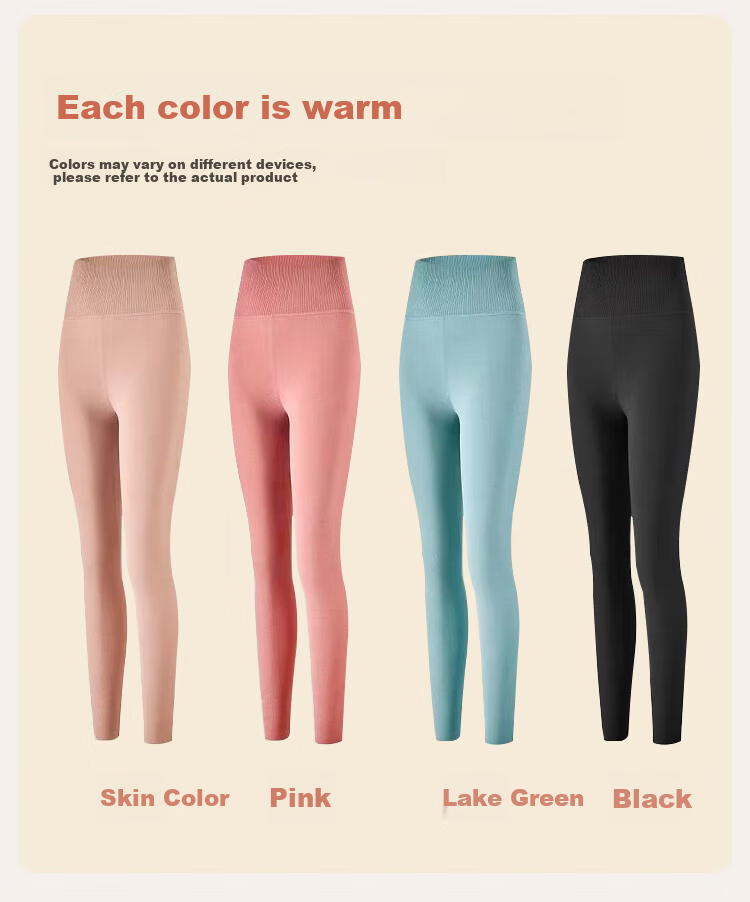 Ordifen Women's High-Waist Down-Filled Thermal Slimming Pants Double-Sided Fleece Thickened High-Elastic Tight Leggings for Autumn and Winter 3