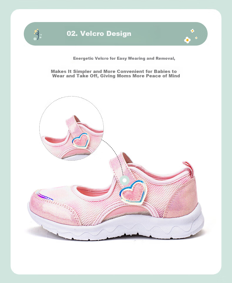 Follow Me Girls' Athletic Shoes Heart Gradient Breathable Casual Lightweight Comfortable Kids' Mesh Shoes White Size 26 6