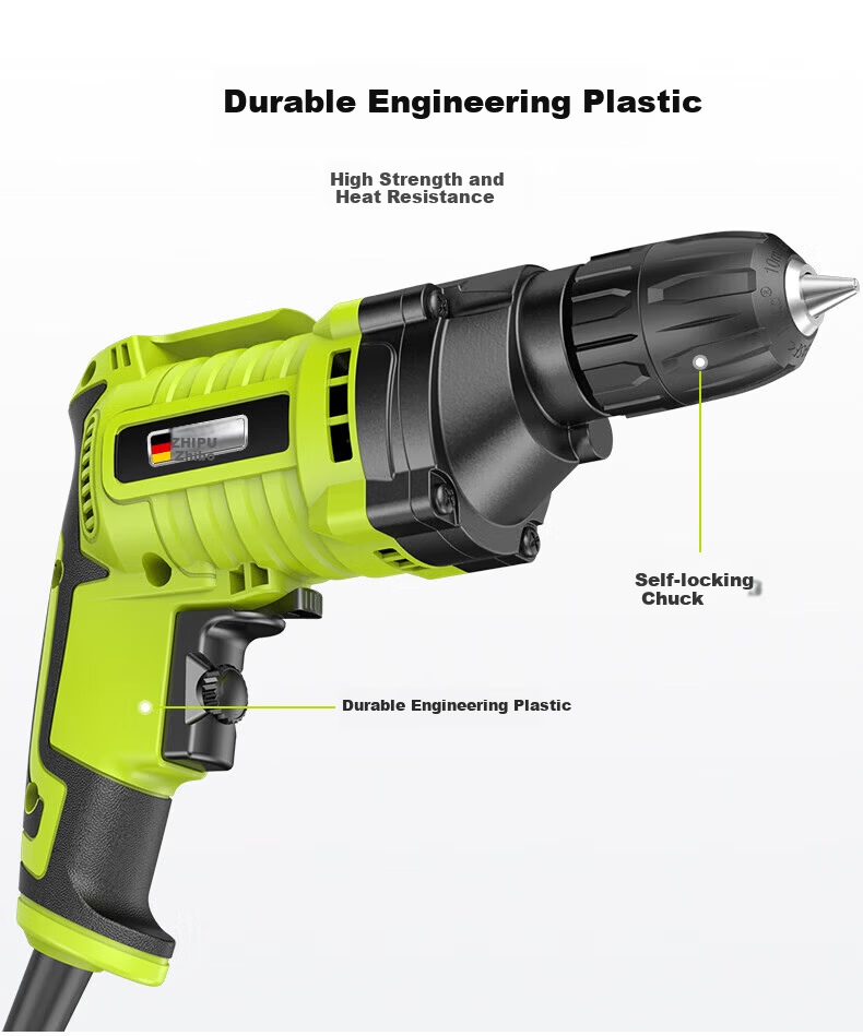 Zhipu 220V Household Multifunctional Electric Screwdriver High-Power Electric Handheld Drill Corded 16