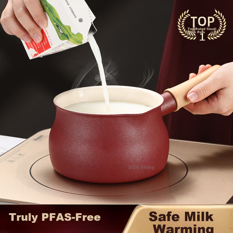 SSN Ceramic Non-Stick Small Milk Pot Hot Milk Boiler Small Saucepan 3