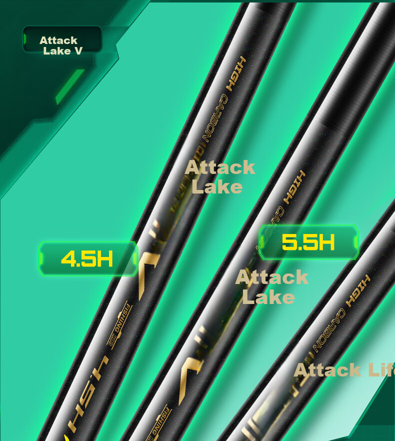 Shensha 4.5m 5.5H Fifth Generation Ultra-Light Ultra-Hard Lake Attack Fishing Rod Hand Rod Comprehensive Lake Reservoir Fishing Pole Tackle 1