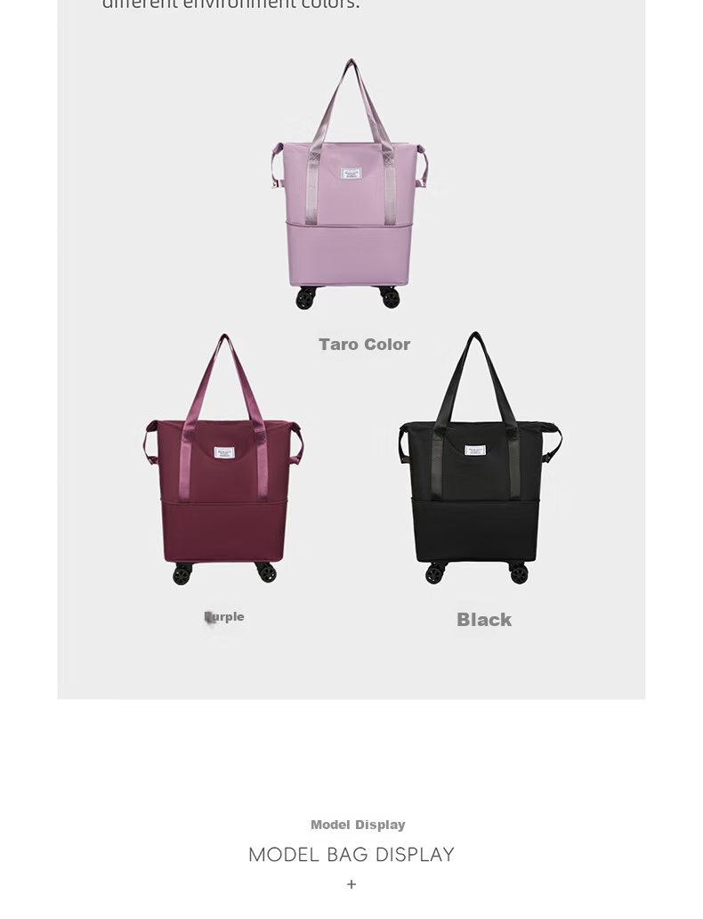 JINSHIWQ Travel Bag Large Capacity Rolling Travel Duffle Bag Portable Maternity Storage Bag with Wet and Dry Separation 4