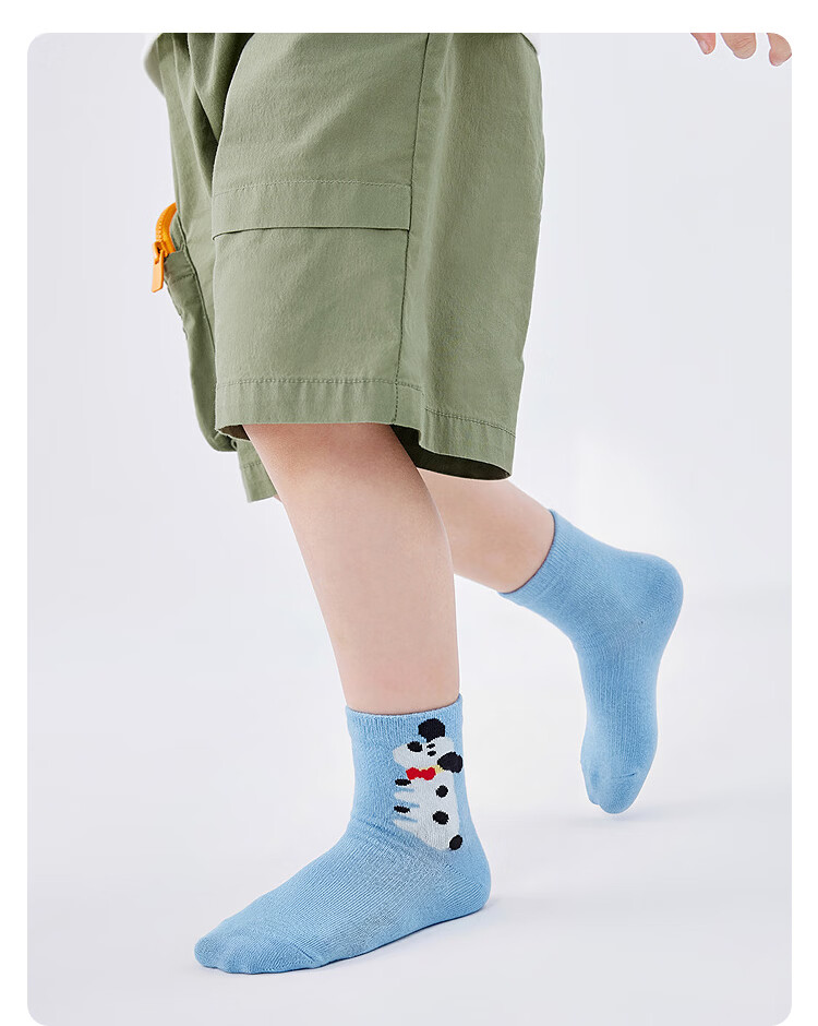 Balabala Kids Socks Summer Mesh Breathable Boys Short Socks Cute Two-Pack [Mall Same Style] 9