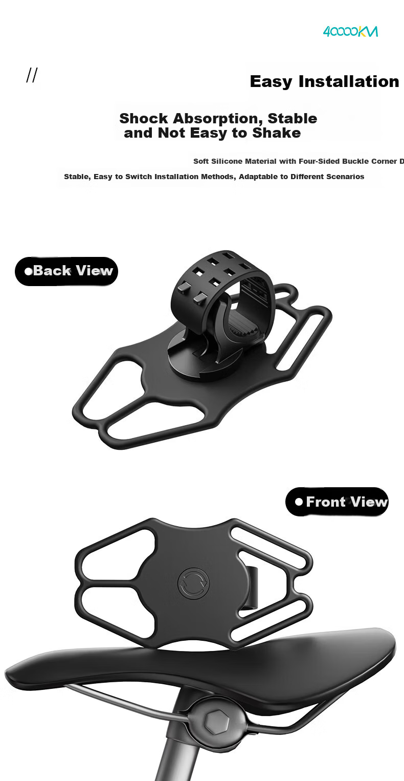 40,000 Kilometers Bicycle Phone Mount Silicone Shockproof Phone Holder for Mountain and Road Bikes Cycling Gear 7