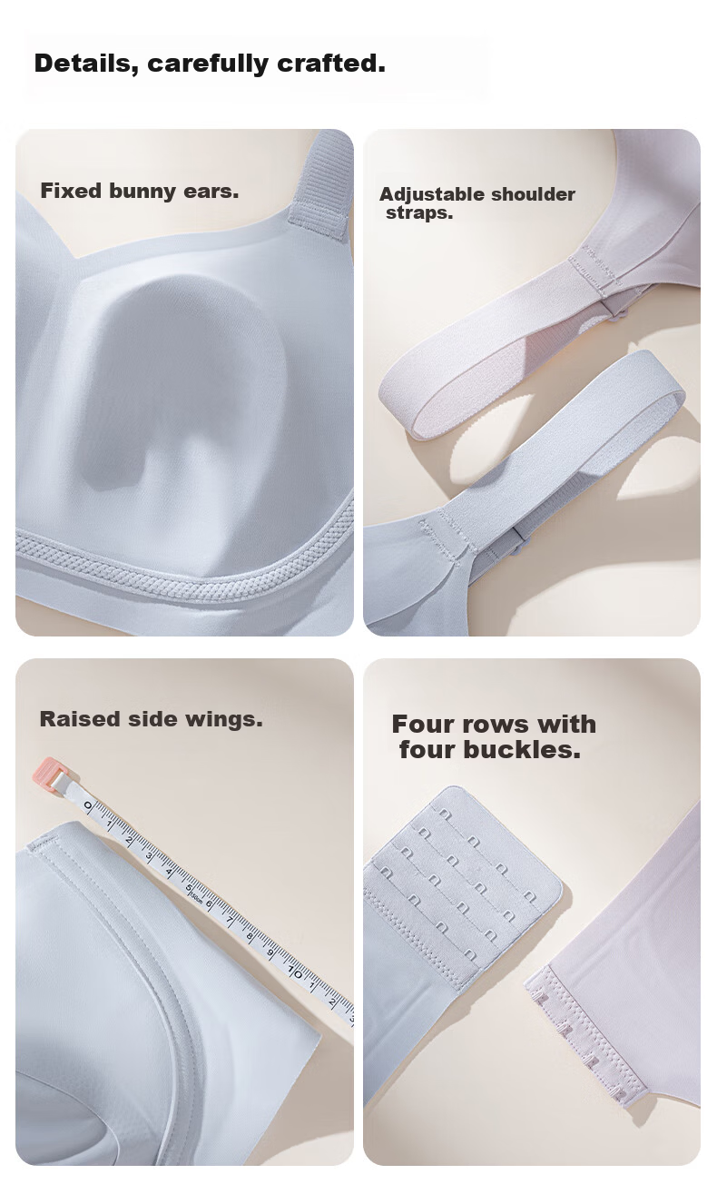 FINSEECH Seamless Lightweight Sports Bra Large Cup Minimizing Lifting Shaping Bra Light Gray Blue 90BCD 12