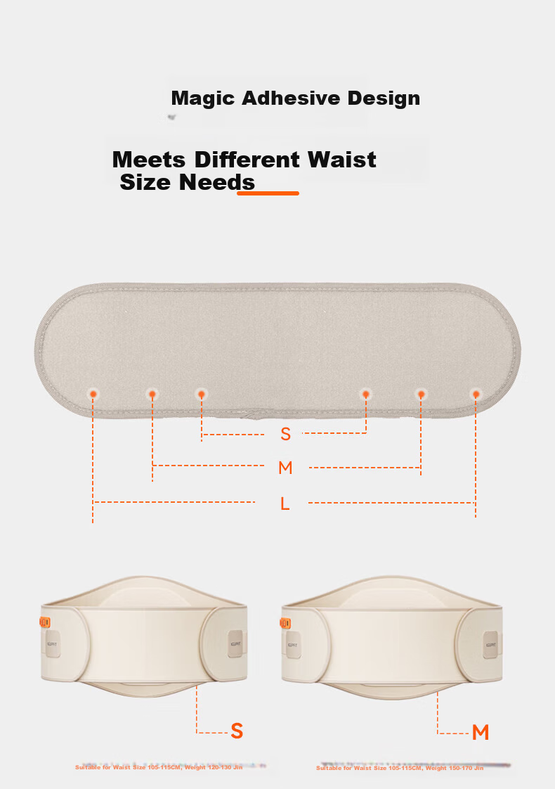 Kepufi Waist Massager Heat Therapy Warm Palace Belt Menstrual Relief Lumbar Heat Moxibustion Massage for Lumbar Muscle Strain Gift for Parents Elders Boyfriend Girlfriend Birthday Mother's Day W15S 7