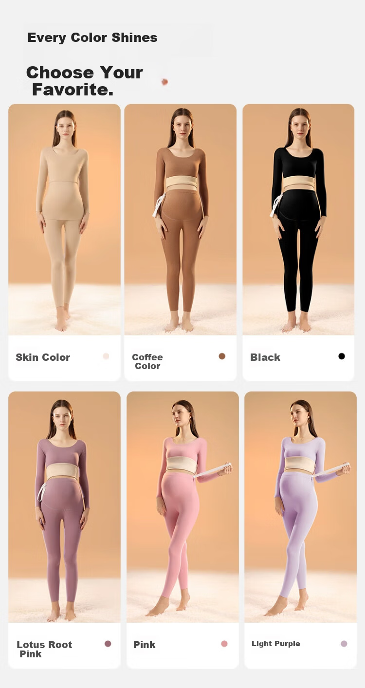 MiiOW Thermal Leggings [Maternity Belly Friendly] Cashmere Silk High-Waist Maternity Base Layer Pants Autumn Winter 2025 New Women's Skin-Friendly 13
