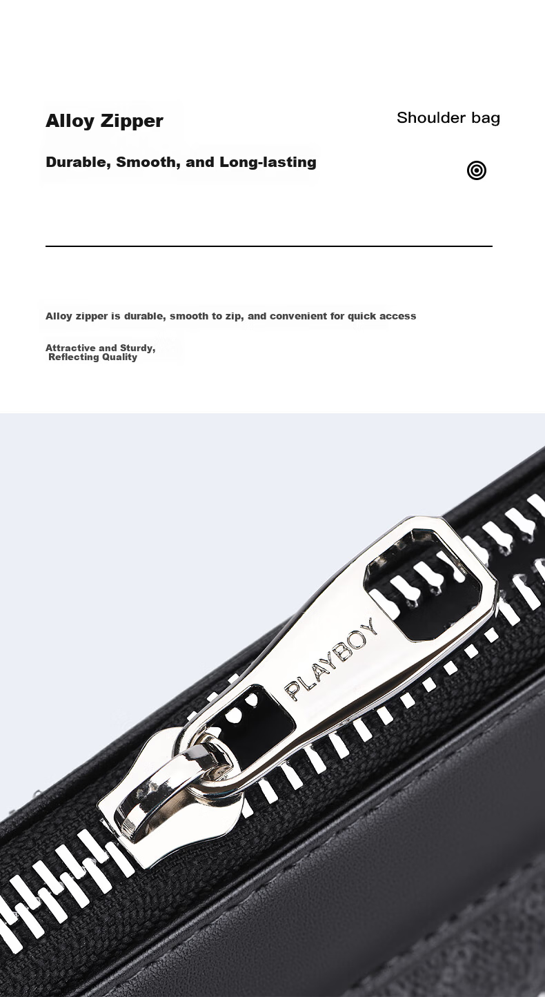 PLAYBOY Men's Large Capacity Clutch Multi-Functional Envelope Business Fashion Bag Birthday Gift for Husband 7