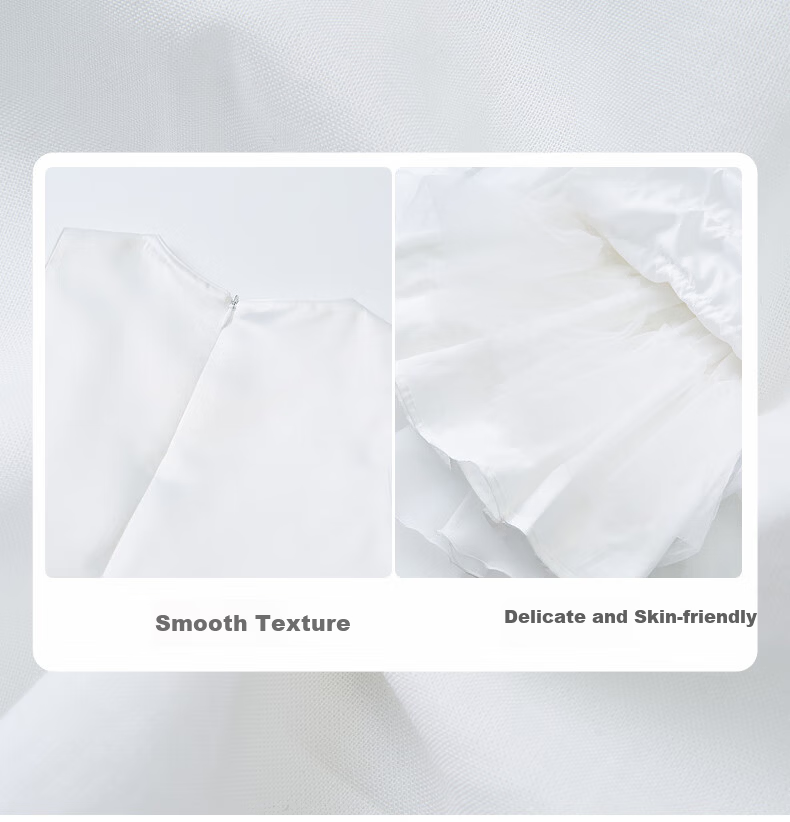 Follow Me Girls' Summer Sleeveless Sweet Princess Dress Birthday Performance White 120 2