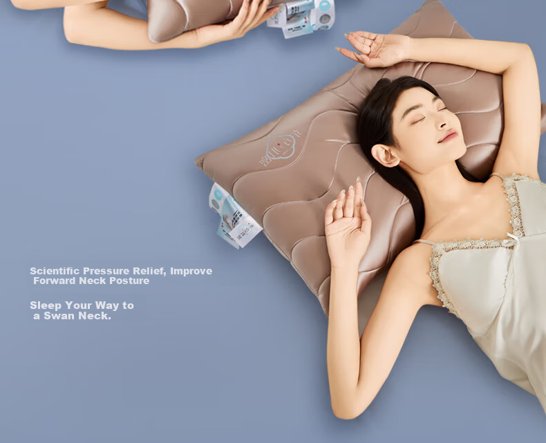 Hengyuanxiang Pillow Neck Support Deep Sleep Side Sleeping Cervical Pillow Low Pillow Approximately 6cm 18
