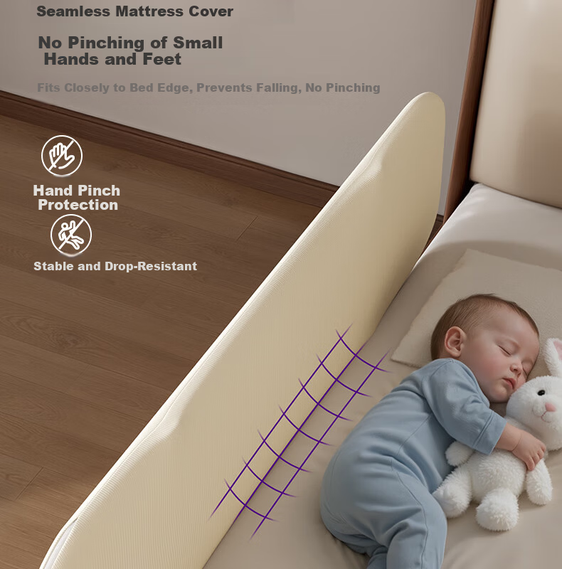 Philips Avent Baby Crib Safety Rail Bed Guard No Installation Anti-Fall Side Bed Rail 1.8M 20