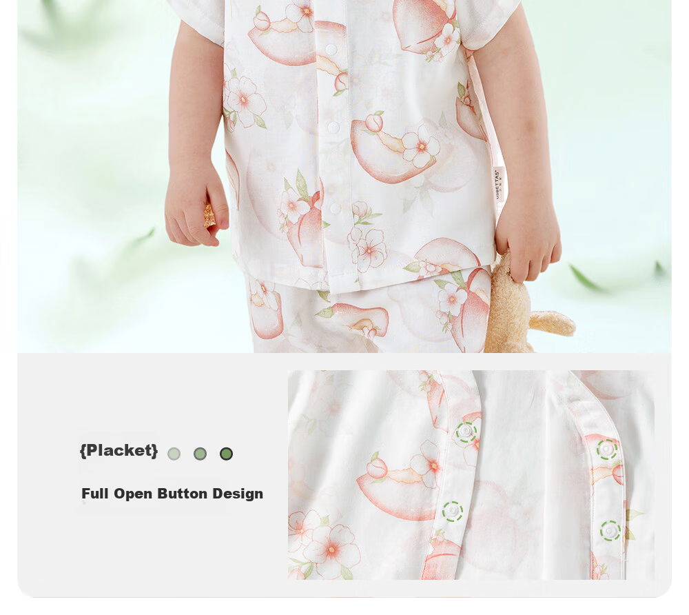 Beitaisi Children's Pajamas, Girls And Boys Summer Thin Breathable Home Wear Set, Baby Parent-Child Sleepwear Short Sleeve 12