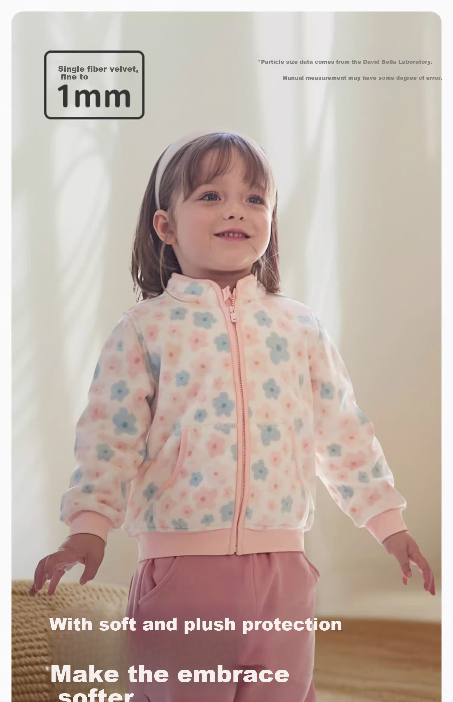 DAVE & BELLA Girls' Fleece Jacket Hug Coat Spring Autumn Kids Baby Warm Winter Wear 2