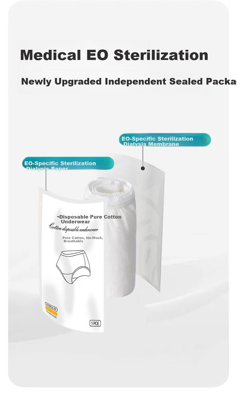 LangSha Disposable Women's Cotton Sterilized Travel Wash-Free Shorts Maternity Postpartum Daily Use Pants 3