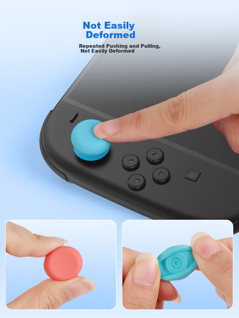 Liangzhi Replacement Joystick Caps for Nintendo Switch OLED Joy-Con Controllers Orange Blue NS2 Accessories L1121 5