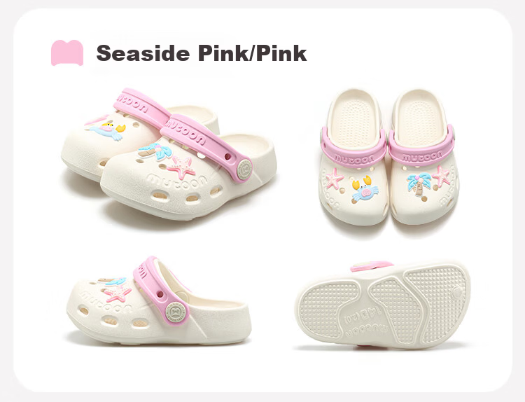 Mutong Kids Slippers Size 26 Summer Girls Baby Hole Shoes Cute Colorful Ribbon Beach Shoes Boys Water Play Shoes Bright Red 130 12