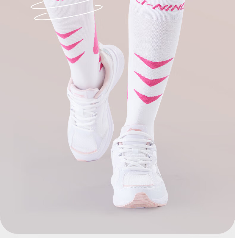 Li-Ning Sports Compression Socks, Calf Socks, Professional Yoga Running Jump Rope Long Fitness Non-Slip Breathable 8