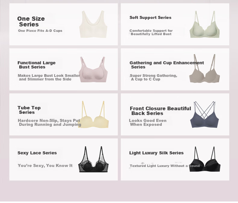 Ubras Yu Shuxin Same Style Round Cup Seamless Push-Up Wireless Bra for Women 19