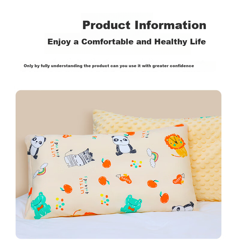 Grace A-Class 100% Cotton Children's Nap Pillow Student Velvet Baby Kindergarten Pillow 11