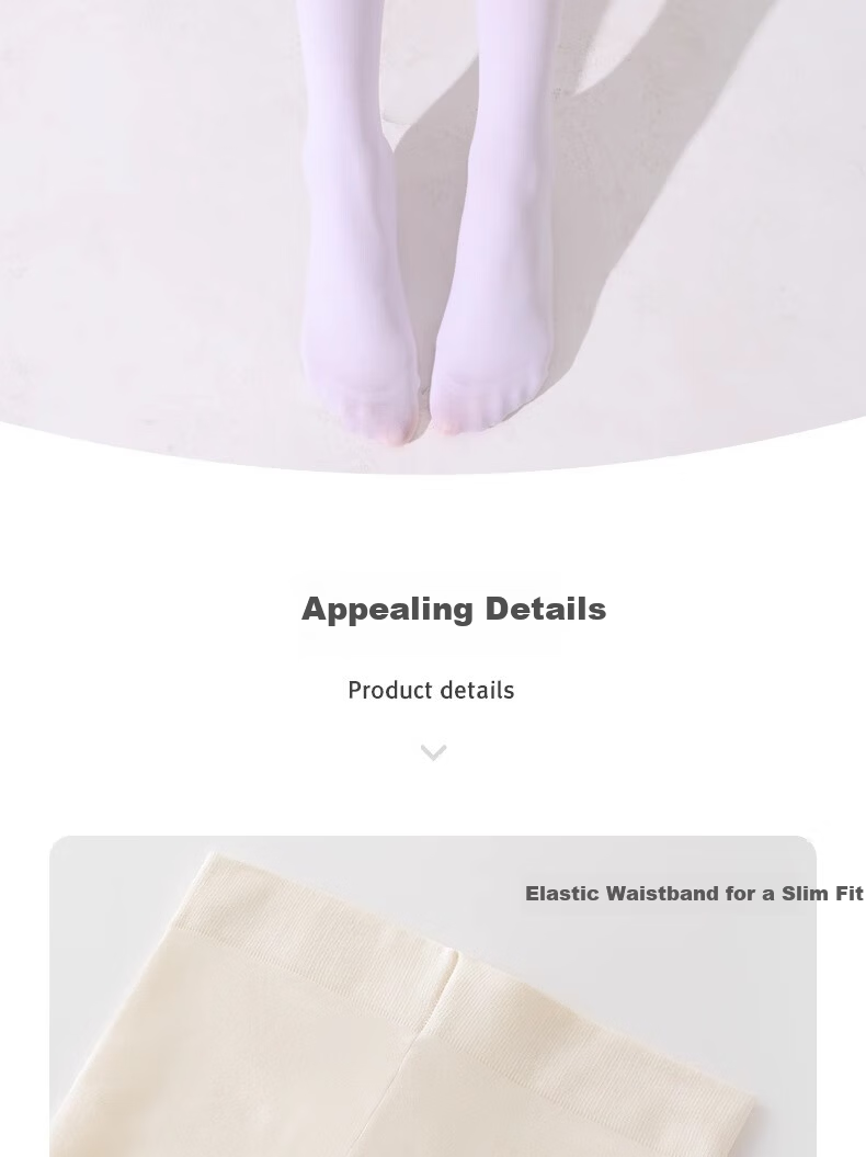 Ziyouxi Dance Tights, Adult White Leggings, Women's Summer Silk Stockings, Thin Pantyhose, Student Bare-Leg Aid, Ballet-Specific 14