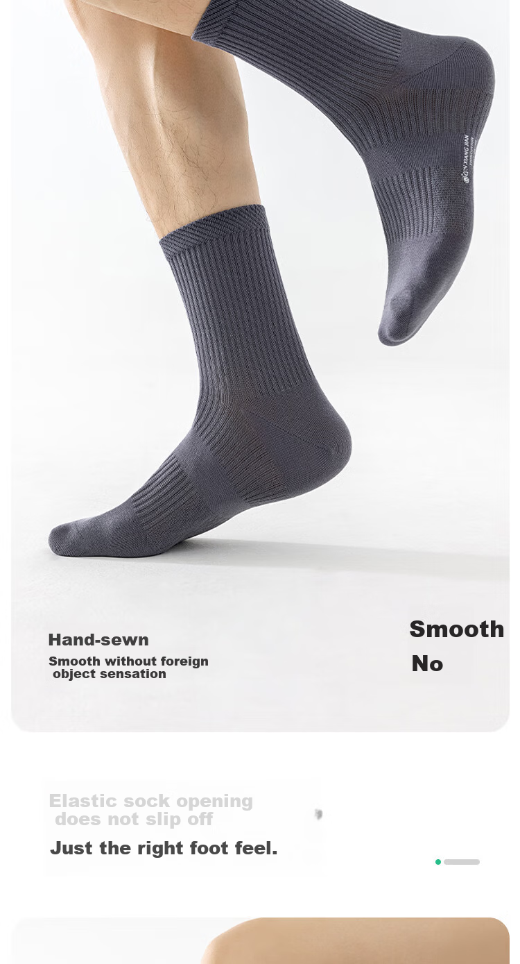 Qinxiangjian [Wang Chuqin] Pure Cotton Mesh Socks Antibacterial Odor-Resistant Breathable Sweat-Absorbing 7A High Tube Men's Socks 10