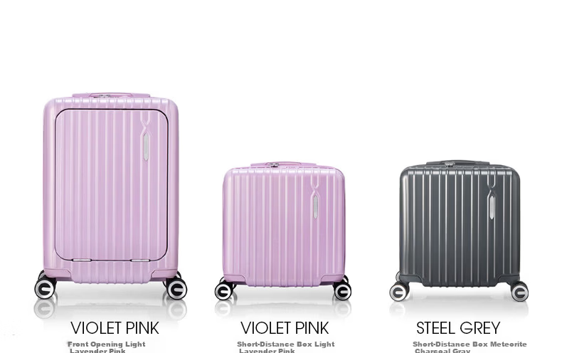 Mei Travel 24-inch Expandable Luggage Suitcase with Trolley, Student Password Lock, Hu Xianxu Style 79B Lilac Pink 33