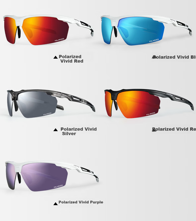 VOZAPOW Professional Marathon Polarized Colorful Protective Running Glasses Outdoor Sports Fishing Mountaineering Sunglasses for Men and Women 11