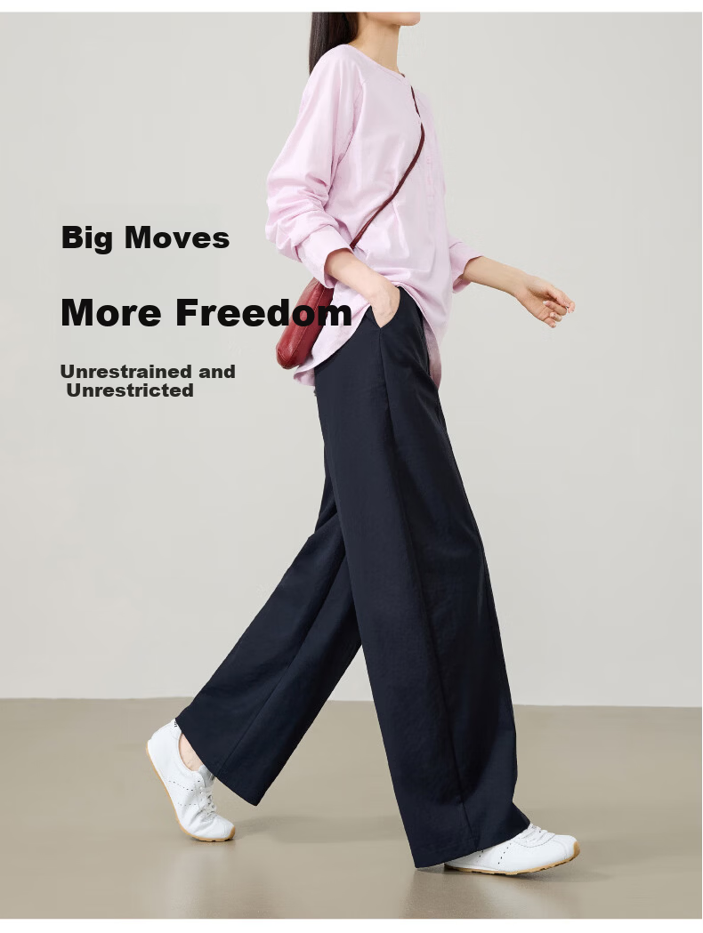 ESE-Y [Sun Protection, Wrinkle-Free] Women's Banana Pants Spring 2026 Slim Fit Easy Care Curved Casual Wide-Leg Light Gray Size 30 11