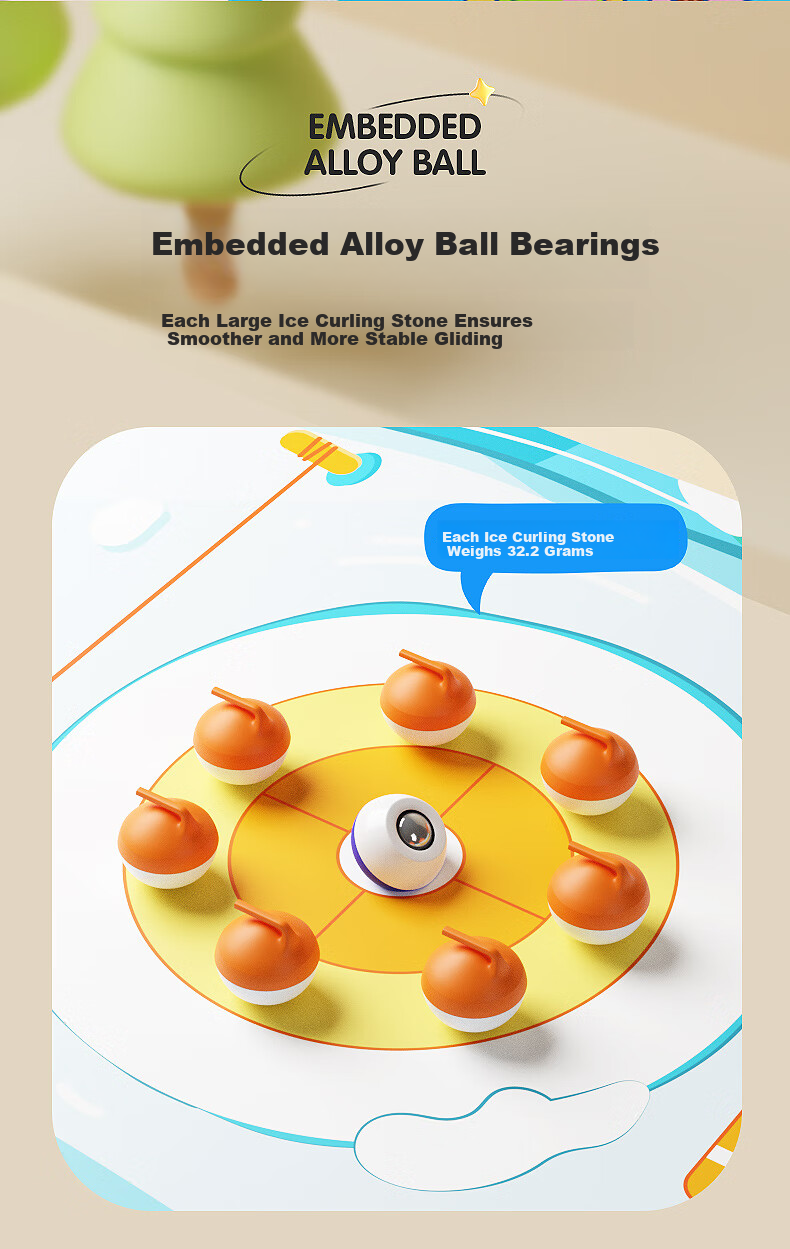 KIDDYCOLOR Kids Desktop Curling Game (5-in-1) Educational Toy Boys Parent-Child Ice Hockey Battle Board Game Birthday Gift 10
