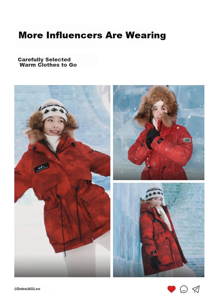 BOSIDENG Off-Season Extreme Cold Goose Down Women's Winter Thickened Hooded Short Coat with Large Fur Collar Mall Edition 23