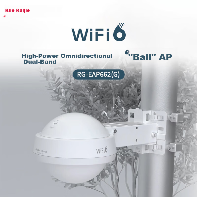 Ruijie WiFi6 Outdoor Wireless AP RG-EAP662(G) Gigabit Dual-Band 1800Mbps Smart Omni-Directional High-Power Outdoor Wireless Base Station IP68 Dustproof Waterproof