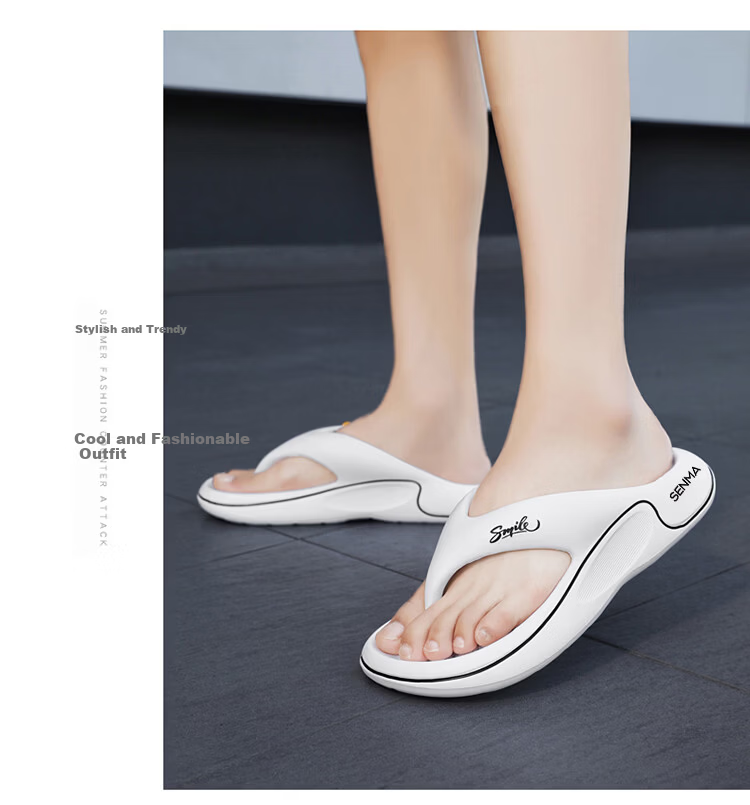 Senma Men's Flip Flops Summer Outdoor Soft Sole Cushioned Slippers Anti-Slip Odor-Resistant Thick Sole Beach Sandals 6