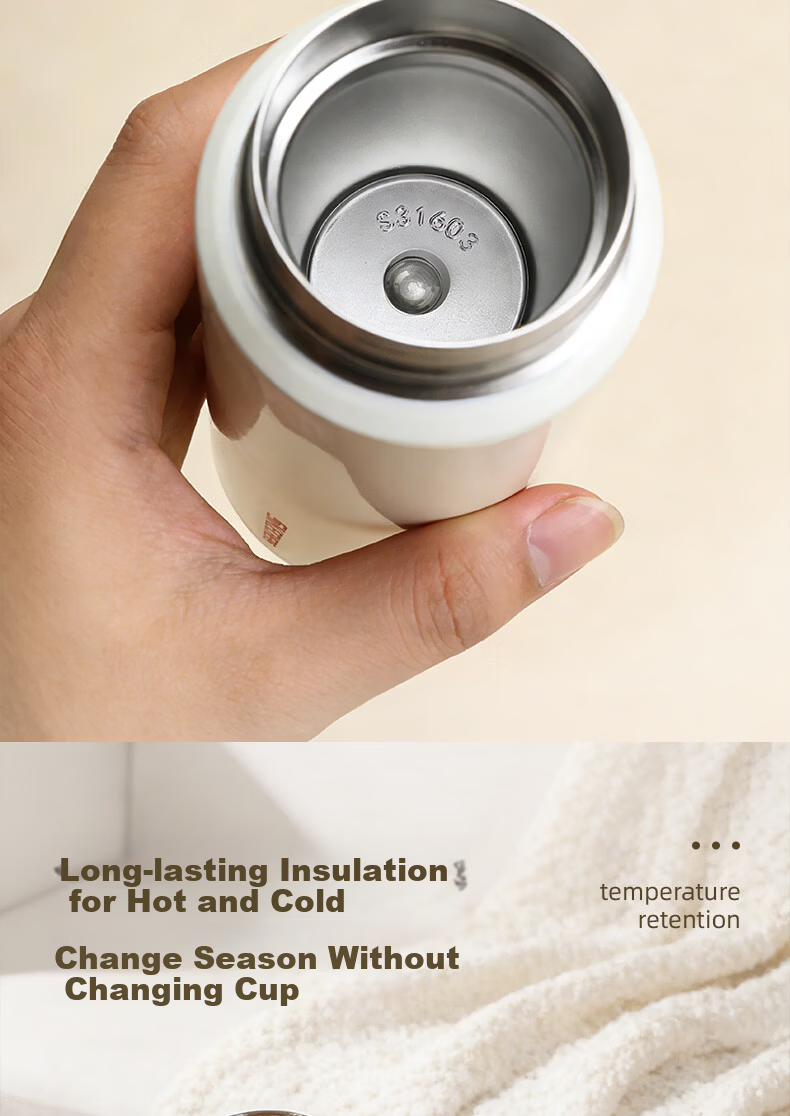 Skechers Yueyan Light Drink Cup 316 Stainless Steel Tritan Drinking Spout One-Button Flip Lid Insulated Mug Obsidian Gray 510ml 7