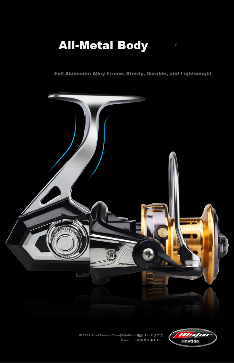 HISTAR All-Metal Spinning Reel Seamless Saltwater Resistant Fishing Reel Model 8000 [Saltwater Resistant] [All-Metal] 6