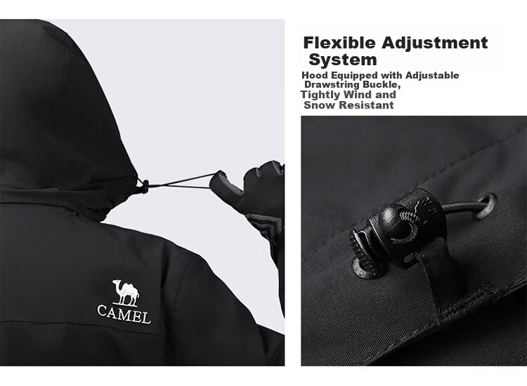 CAMEL Outdoor 3-in-1 Jacket Thickened Goose Down Warm Windproof Waterproof Mountaineering Coat S 37