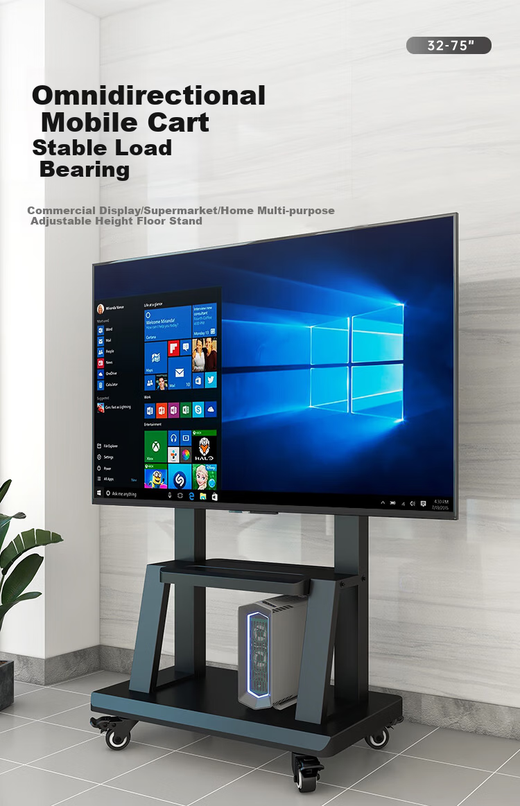 ProPre TV Mobile Floor Stand, 32-75 Inch TV Bracket, Compatible with Hisense TV Mobile Cart, Conference Movable Mount, Suitable for Honghe, Seewo Advertising Machine Stand 1