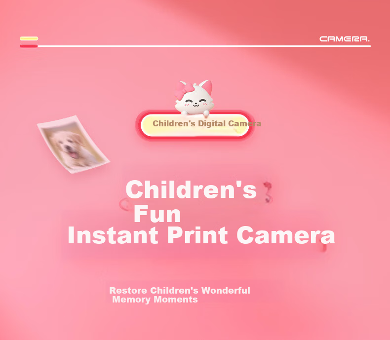 Mengduofu Kids Instant Print Camera Colorful Camera Toy Birthday Gift for Girls Students Age 8-12 2
