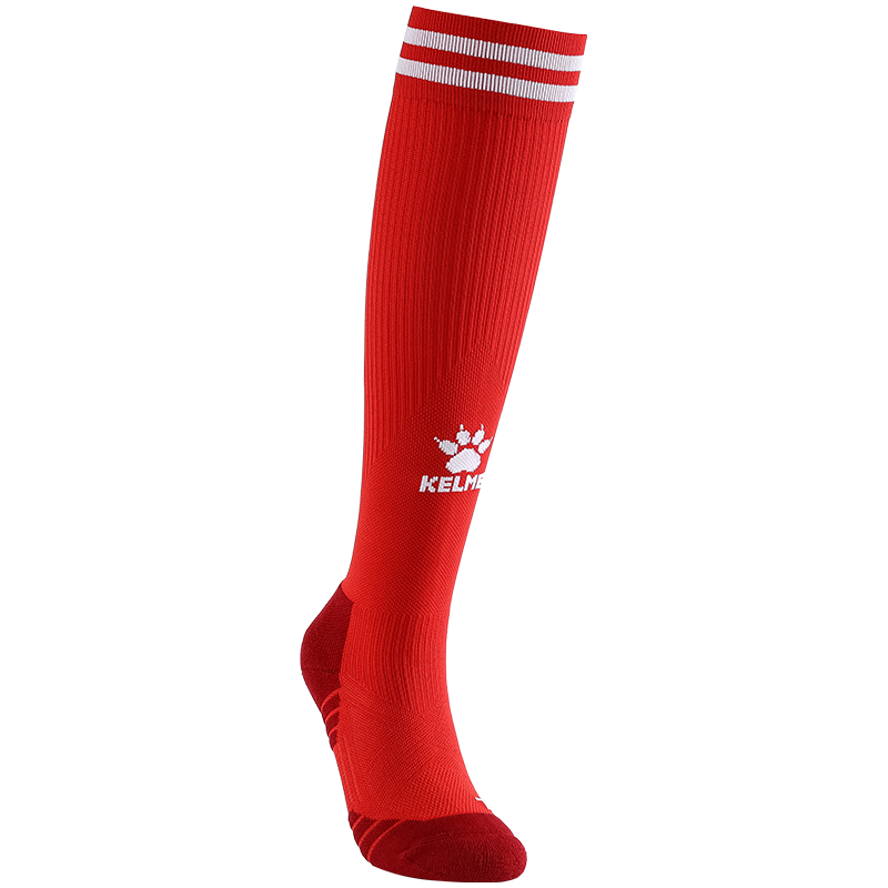KELME Long Tube Football Socks Professional Competition Training High Tube Anti-Slip Socks Red M