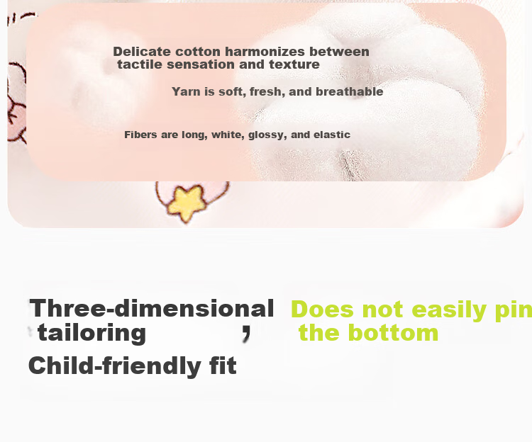 LangSha Kids Girls Cotton A-Class 10-Level Antibacterial Breathable Summer Triangle Underwear Cute Shorts for Older Children 5