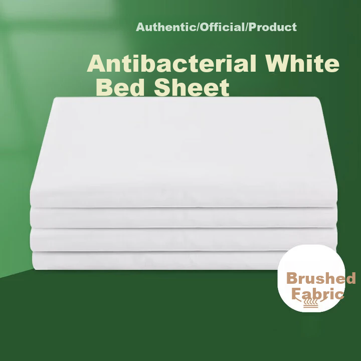 CROWN White Bed Sheet Standard Single Dormitory Bed Cover Summer Antibacterial Student Military Training Non-Ice Silk Bedspread Quilt Cover