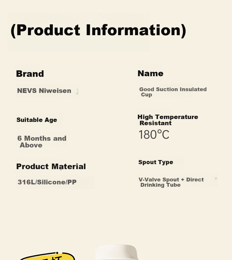 NEVS Kids Insulated Water Bottle Elementary School Direct Drinking Large Capacity Straw Cup 316 Stainless Steel Kindergarten Water Cup 500ml 27
