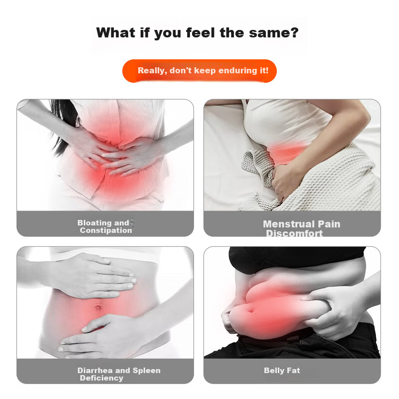 Kepufei Abdominal Massage Device Heated Belly Massager Constipation Relief Automatic Intestinal Peristalsis Promoter Warm Uterus Waist Belt Gift for Mom Girlfriend Mother's Day 2