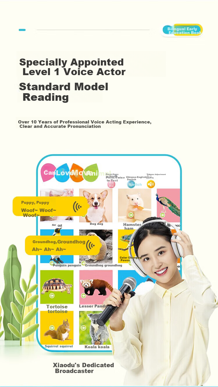 SHIGUANGXUE Storytelling Early Education Sound Book Children's Educational Toy Reading Pen Book Birthday Gift for Boys and Girls 6
