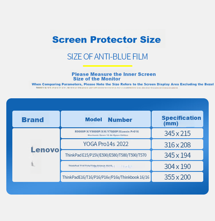 JPLAYER Lenovo Xiaoxin 15 2024 Laptop Screen Protector Film HD High Transparency Scratch-Resistant LCD Film 2-Pack 2