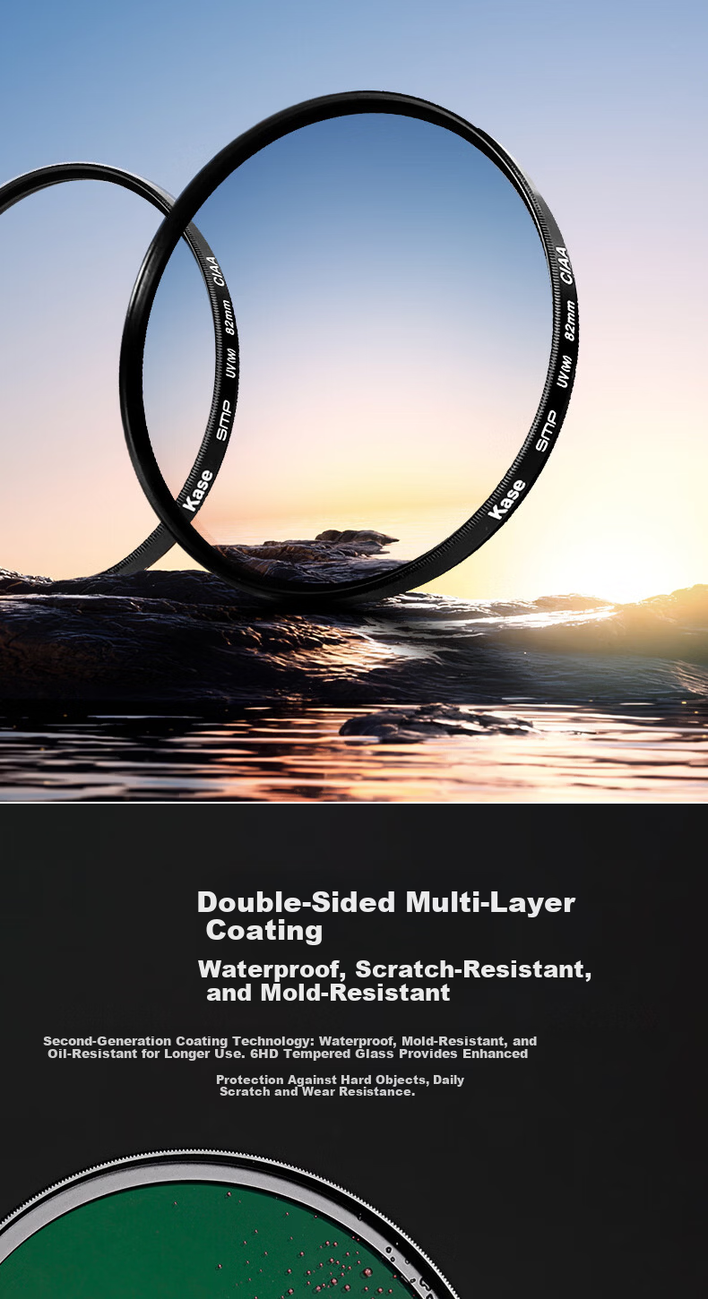 Kase UV Filter 2nd Generation 43mm UV Lens Filter Protective Multi-Coated High-Transparency Lightweight Frame UV Filter 2