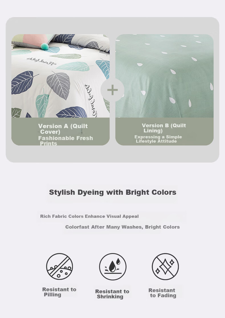Hengyuanxiang Pure Cotton Duvet Cover Single Piece Anti-Dirt Quilt Cover Single/Double 100% Cotton 180x200cm 9