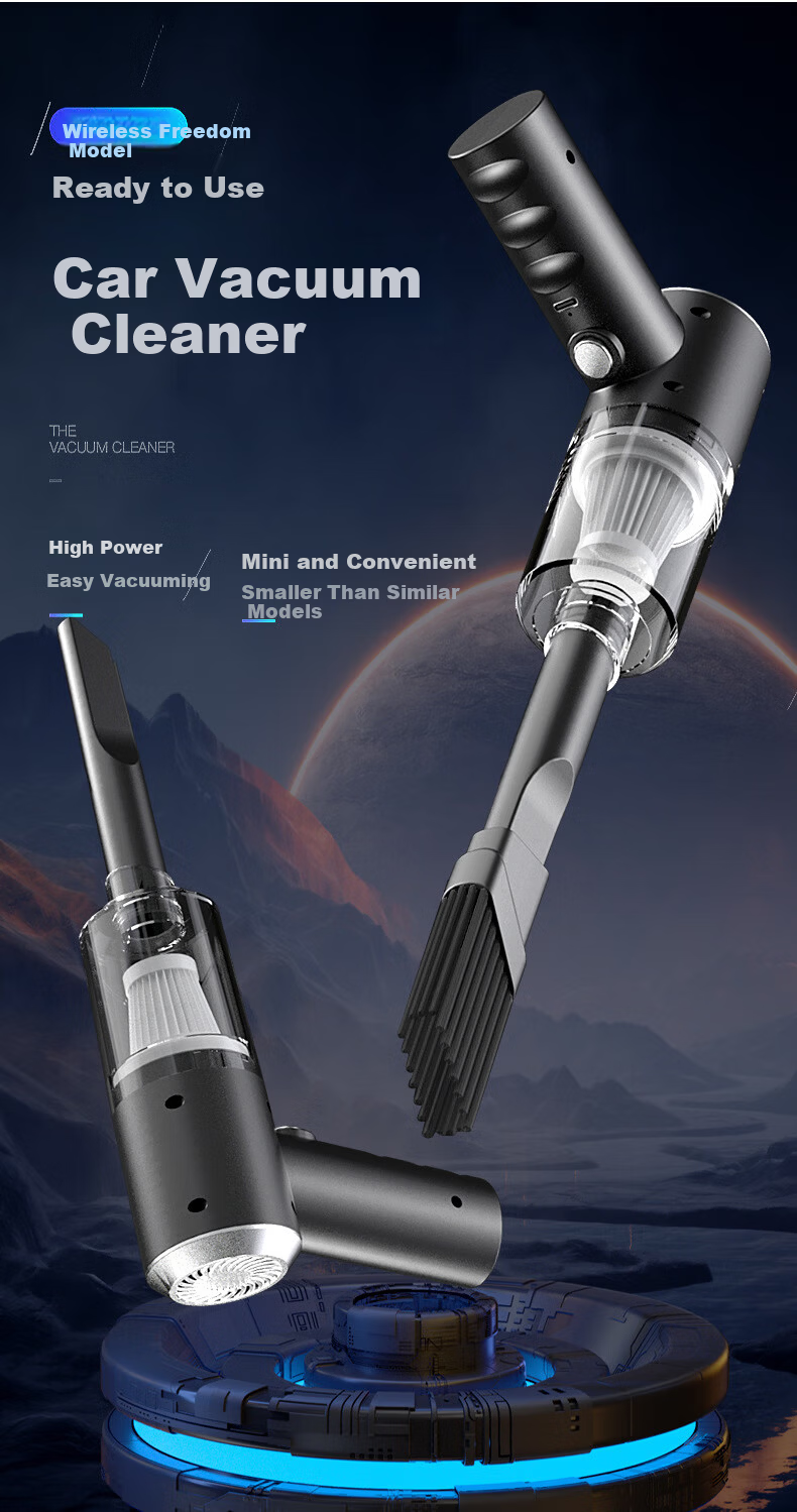 YOMO Car Vacuum Cleaner High Power Wireless Handheld Portable Small Car Home Vacuum F6001 2