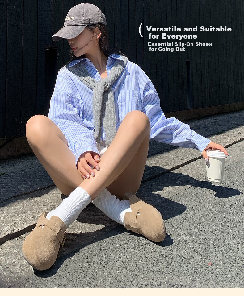 CAMEL Soft Bag 2nd Generation Full Coverage Birkenstock Comfortable Deep Mouth Shoes L25W700108 Apricot (Full Coverage Fleece Lining) Size 37 11