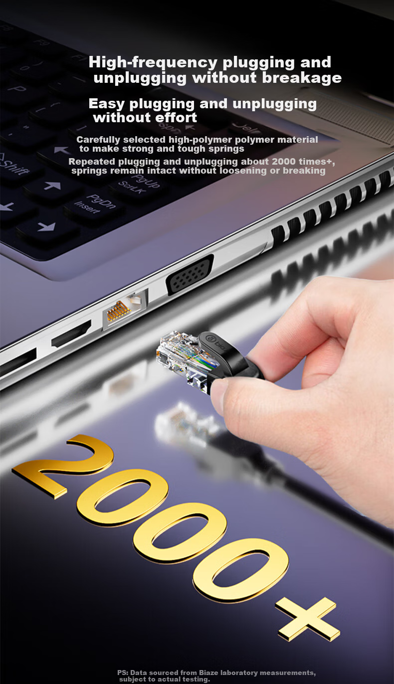 BIAZE CAT6A Pure Copper Ethernet Cable, Super Category 6, 10Gbps, 10m, Compatible with Gigabit, 8-Core, 2.5G Network Patch Cable for Home and Computer Broadband Engineering 11